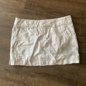 Cargo mini skirt with rhinestone details